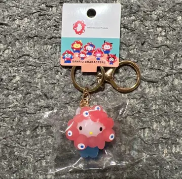 키티 x 미야쿠미야쿠 키링 클리어 컬러