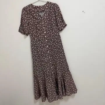 저스길리티 워셔블 앞 버튼 레트로 플라워 원피스