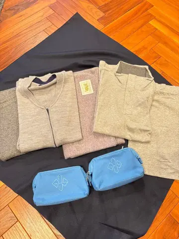 ANA 퍼스트 클래스 파자마 L 사이즈 비즈니스 클래스 파우치 2개 포함