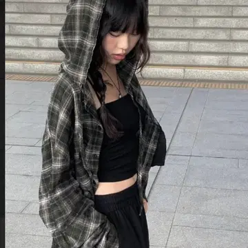 3rdSpring 후드 부착 체크 셔츠