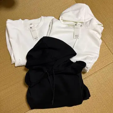 gu 더블 페이스 후드티 더블 페이스 풀오버 맨투맨 트레이닝복