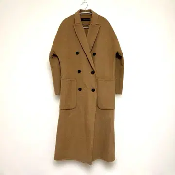 ZARA 롱 울 코트 카멜