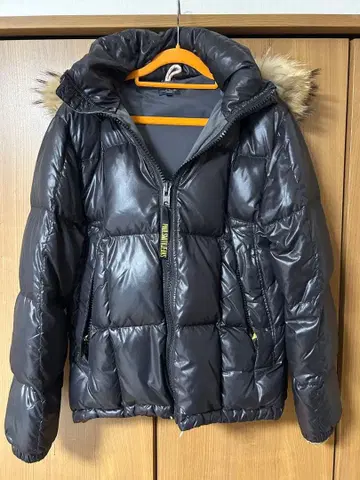 Paul Smith Jeans 후드 부착 블랙 다운 자켓