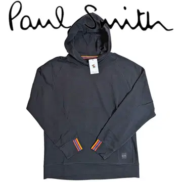 폴스미스 풀오버 후드티 L 스트라이프 리브 다크 네이비