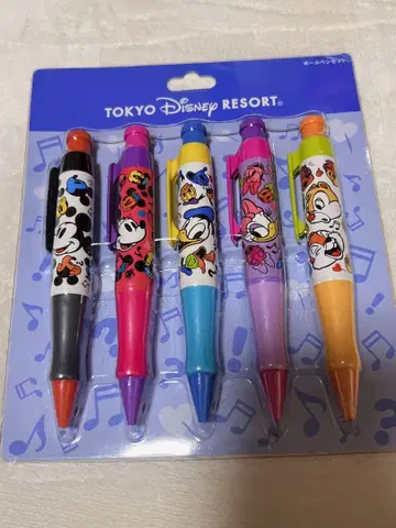 레어! 디즈니 리조트 볼펜 5개 세트 올 패턴 미개봉 새상품