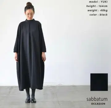 [ sabbatum ] 사바탐 트윌 스트레치 박스 플리츠 원피스