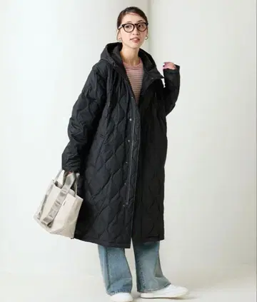 TAION FREAK'S STORE 퀼팅 롱 코트 다운