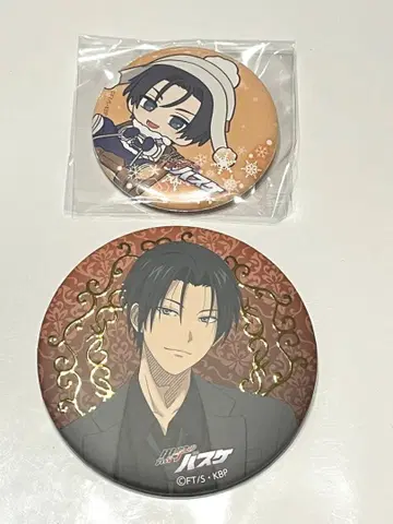 쿠로코의 농구 쿠로바스 윈터 중외 블랙 수트 금박 캔뱃지 타카오 카즈나리