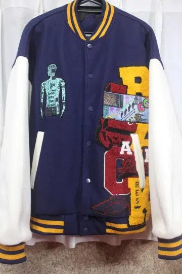 카멜 클러치 오케스트라 대형 와펜 바시티 자켓 XL 사이즈