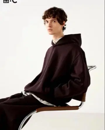 유니클로C 브라운 후드티(L)