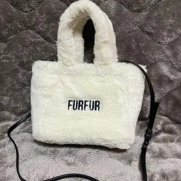 [ 미사용급 ] FURFUR 퍼 숄더백 화이트 2way 복슬복슬