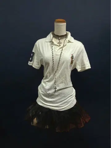 00s 랄프 로렌 빅 포니 넘버링 와펜 자수 y2k 헤이세이 갸루