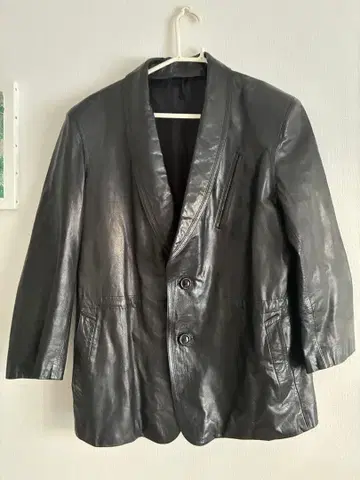 블랙 양가죽 더블 브레스트 자켓 일본제