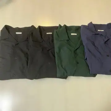 GU 반팔 오픈 칼라 셔츠 (4개 세트)