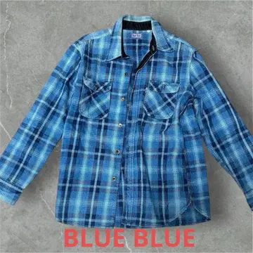 빈티지 BLUE BLUE 플란넬 셔츠 [ 90년대 후반 ] L~XL