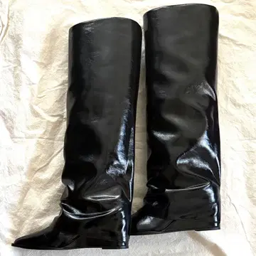 유나이티드 애로우즈 SY 커버드 웨지 롱 부츠