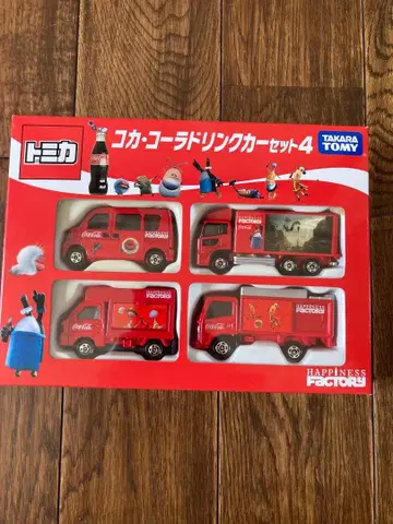 토미카 코카콜라 드링크 카 세트 4대