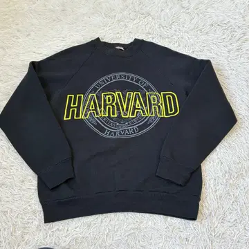 하버드 맨투맨 트레이닝복 구제 의류 블랙 후르츠 80s