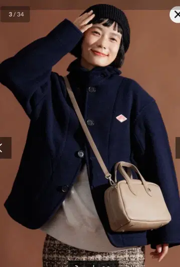 새상품급! 2025년 울 혼방 네이비 코트 M~L