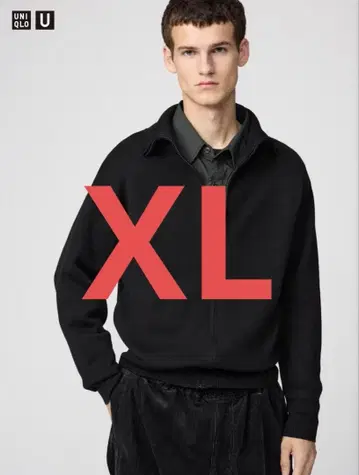 블랙 XL UNIQLO U 더블 페이스 풀집 자켓
