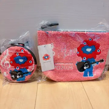 미야쿠미야쿠 미니 파우치 서클사가라 파우치 가로형 파우치 핑크