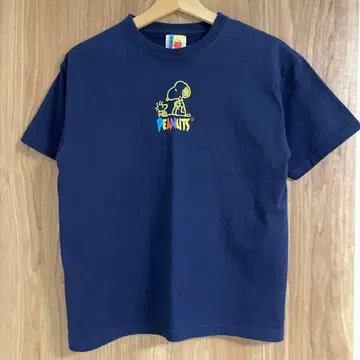 SNOOPY 반팔 티셔츠 자수 네이비 컬러 미국제