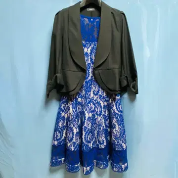 레이스 드레스와 자켓 세트