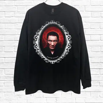 키타노 타케 사진T셔츠 [ XL 사이즈 ] 긴팔 블랙