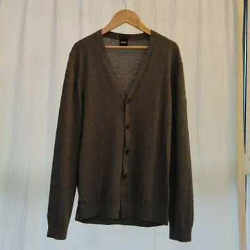 HUGO BOSS 그레이 V넥 가디건