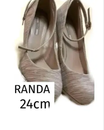 새상품급 란다 하이힐 펌프스 24cm 힐 라메 반짝반짝