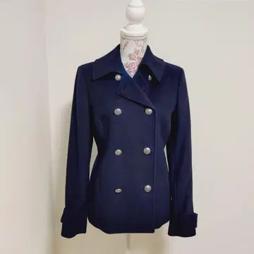 Brooks Brothers 네이비 울 피코트 더블 브레스트