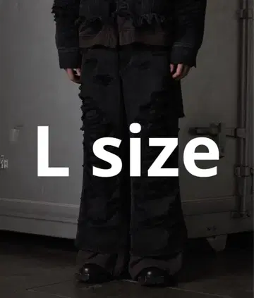 GRANCY 그랑시 맨투맨 도킹 디자인 데미지 배기 데님 팬츠