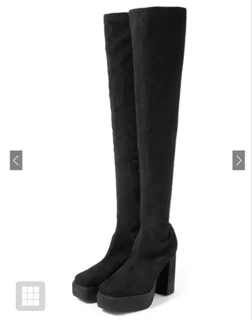 GRL 통굽 스퀘어토 스트레치 니하이 부츠 [gd1396](SW)