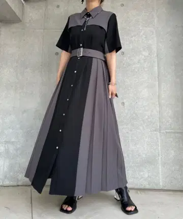 HARE 반팔 롱 원피스