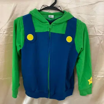 루이지 후드티 그린 x 블루 키즈 130 사이즈 USJ
