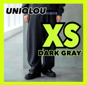 25AW 유니클로 유 브러쉬드 맨투맨 와이드 팬츠 다크 그레이 XS