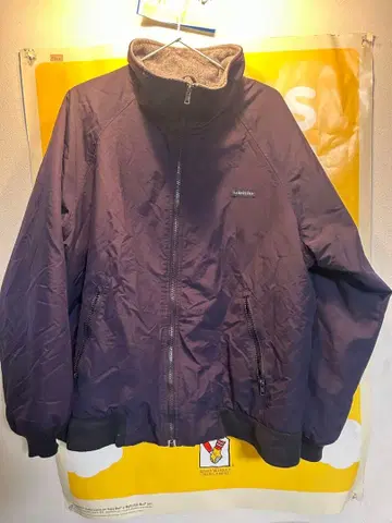 Lands' End 네이비 나일론 자켓 보라색 구제 의류