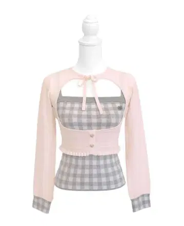 미셸 마카롱 honeymew 허니뮤우 깅엄 앙상블 상의