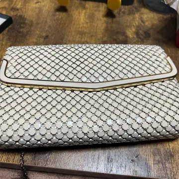 아이보리 메쉬 디자인 파티 백