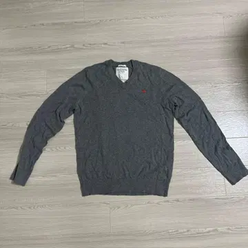 Abercrombie & Fitch 그레이 V넥 스웨터 S