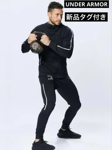 택 포함 새상품 풀 집업 후드티 블랙 S~M 언더아머 트랙 저지