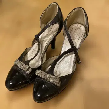 오픈토 하이힐 비쥬 블랙