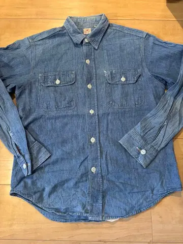 슈가케인 데님 셔츠 M 사이즈 블루