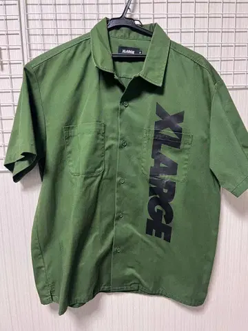 XLARGE 반팔 셔츠 올리브 그린