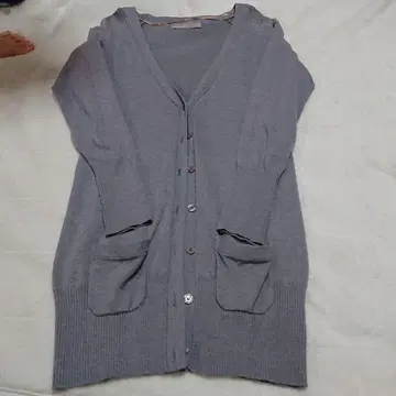 그레이 니트 가디건 긴팔