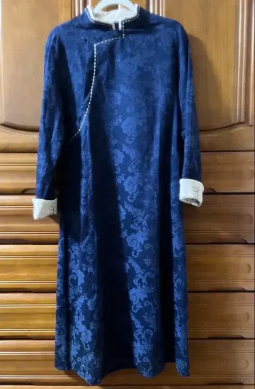 네이비 차이나 원피스