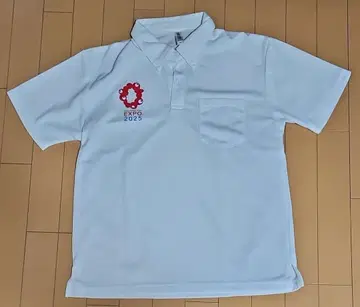 EXPO2025 피케 셔츠 미야쿠미야쿠 01 화이트