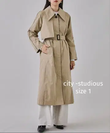 CITY / studious 하이카운트 코튼 스텐카라 코트