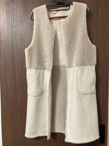 리버서블 보아 베스트 베이지