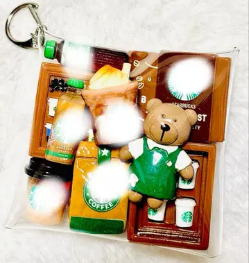 가챠 묶음 판매 데코 부품 카페 곰 파우치 브라운 계열 브라운